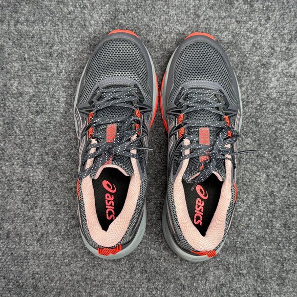 Asics Gel-Venture 8 Trail Running Shoes Women's SIze 8.5 Gray Orange Athletic - Picture 9 of 12